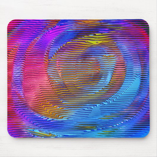 Rosa Wendelregenbogen mit Relief und chaotischen S Mousepad (Vorne)