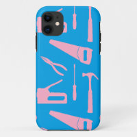 Rosa Werkzeuge iPhone Case