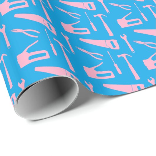 rosa Werkzeugpapier Geschenkpapier (Rolleneckpunkt)