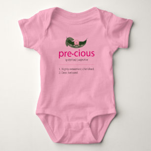 Rosa "Wertvoll" Definition Pea-in-a-Pod-Baby-T-Shi Baby Strampler