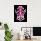Rosa Werwolf-Maske Poster (Heimbüro)
