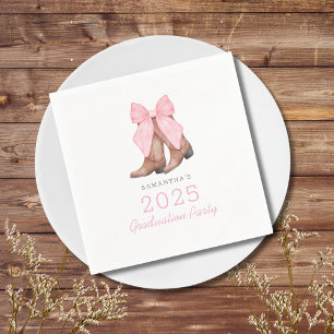 Rosa Western 2025 Abschluss Serviette