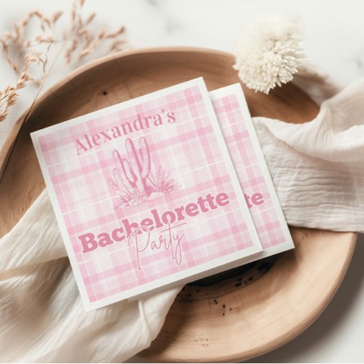 Rosa Western Bachelorette Serviette