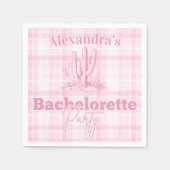 Rosa Western Bachelorette Serviette (Vorderseite)
