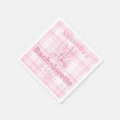 Rosa Western Bachelorette Serviette (Ecke)