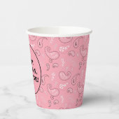 Rosa Western Bandana Print Geburtstagsparty Pappbecher (Links)
