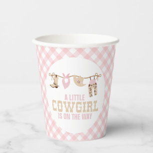 Rosa Western-Cowgirl-Baby-Party Pappbecher