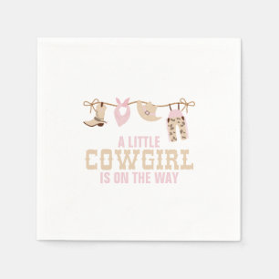 Rosa Western-Cowgirl-Baby-Party Serviette