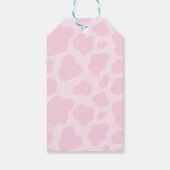 Rosa Western Cowgirl Boots Cow-print Geschenkmarke Geschenkanhänger (Rückseite)