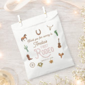 Rosa Western Erster Geburtstag Rodeo Geschenktütchen (Ausgeschnitten)