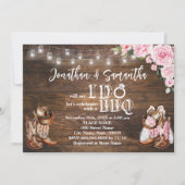 Rosa Western GRILLEN bevor ich Paare Dusche Einladung (Vorderseite)