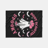 Rosa Western Halloween Cowboy Ghost Boot Scootis S Fleecedecke (Vorderseite (Horizontal))