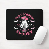 Rosa Western Halloween Cowboy Ghost Boot Scootis S Mousepad (Mit Mouse)