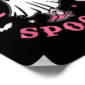 Rosa Western Halloween Cowboy Ghost Boot Scootis S Poster (Ecke)