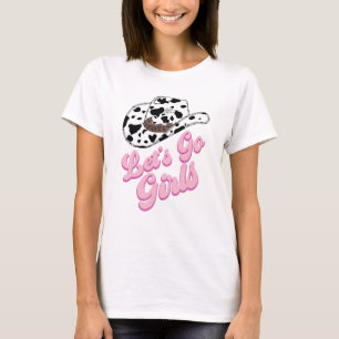 Rosa Western Let's Go Girls Junggesellinnenabschie T-Shirt