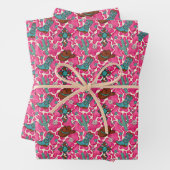 Rosa Western-Mädchen-Geschenkpapier Geschenkpapier Set (Beispiel)