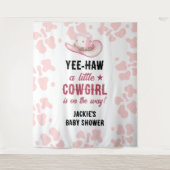 Rosa Western Rodeo Cowgirl Babydusche Wandteppich (Vorderseite)