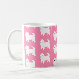 Rosa Westie Muster - Westhochland-Terrier-Hunde Kaffeetasse