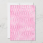 Rosa Whale Girls unter der Sea Baby Dusche Einladung (Rückseite)