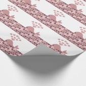 Rosa Whale-Liebe Geschenkpapier (Ecke)