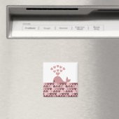 Rosa Whale-Liebe Magnet (In Situ (Geschirrspüler))