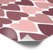 Rosa Whale-Liebe Poster (Ecke)