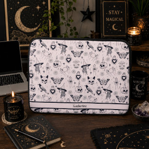 Rosa Whimsigoth-Hexen-Muster, benutzerdefinierter Laptopschutzhülle