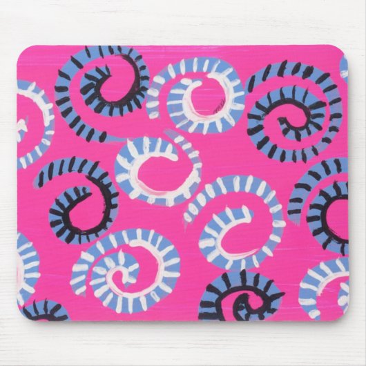 Rosa Whirl Mousepad (Vorne)