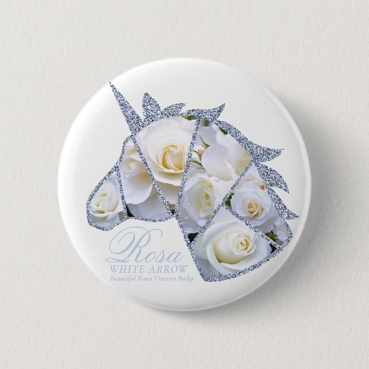 Rosa White Arrow Button (Vorderseite)