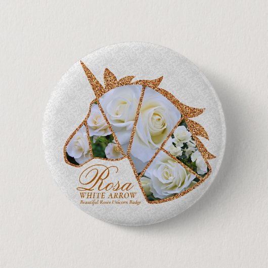 Rosa White Arrow Button (Vorderseite)