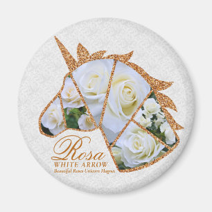 Rosa White Arrow Magnet