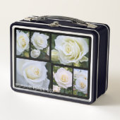 Rosa White Arrow Metall Brotdose (Vorderseite)