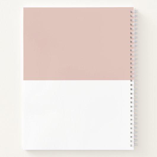 Rosa White Two-Tone Dankeszeitung Notizblock (Rückseite)