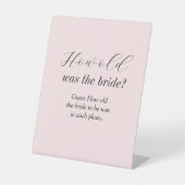 Rosa wie alt war das Brautparty der Braut Sockelschild (Vorderseite)