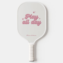 Rosa Wiedergabe Alltäglicher Retro-Personalisierte Pickleball Schläger
