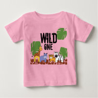 Rosa "WILD ONE" Safari Dschungel Thema Erster Gebu