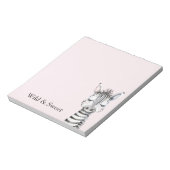 Rosa Wild & Sweet Zebra Notizblock (Rotiert)