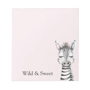 Rosa Wild & Sweet Zebra Notizblock