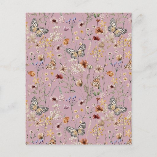 Rosa Wildblume (Rückseite)