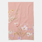 Rosa Wildblume Bauernhof Schürze Groß Geschirrtuch (Vertikal)