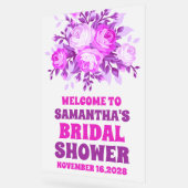 Rosa Wildblume Brautparty Willkommen Mattiert Acrylschild (Winkel)