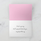 Rosa Wildblume Daisies Beileid Karte (Innenseite)