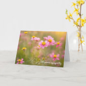 Rosa Wildblume Daisies Beileid Karte (Gelbe Blume)