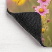 Rosa Wildblume Daisy Field Mousepad (Ecke)