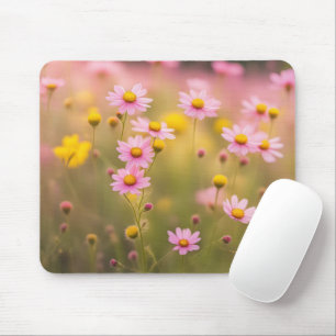 Rosa Wildblume Daisy Field Mousepad