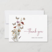 Rosa Wildblume Danke, Cards Dankeskarte (Vorderseite)