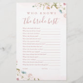 Rosa Wildblume, die das beste Brautspiel kennt (Vorderseite)