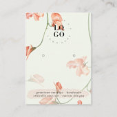 Rosa Wildblume | Earring Display Card Visitenkarte (Vorderseite)