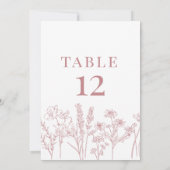 Rosa Wildblume Einladung (Rückseite)