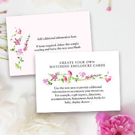 Rosa Wildblume Erstellen Sie Ihre eigene Leerstell Begleitkarte